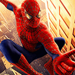 Animated shot of spiderman