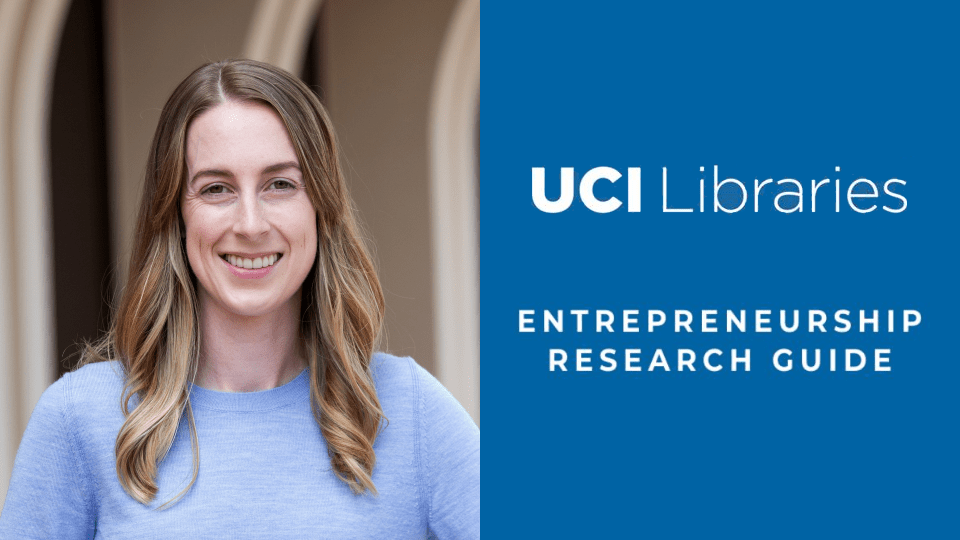UCI Libraries Banner with headshot of woman